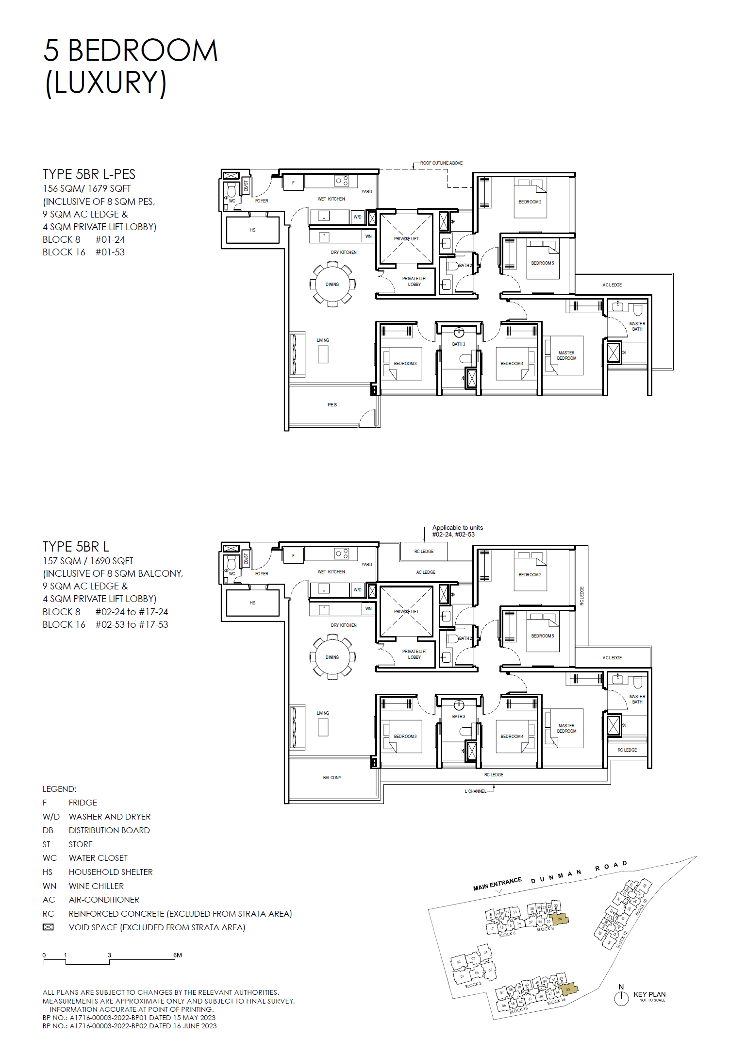 5BR L floor plan